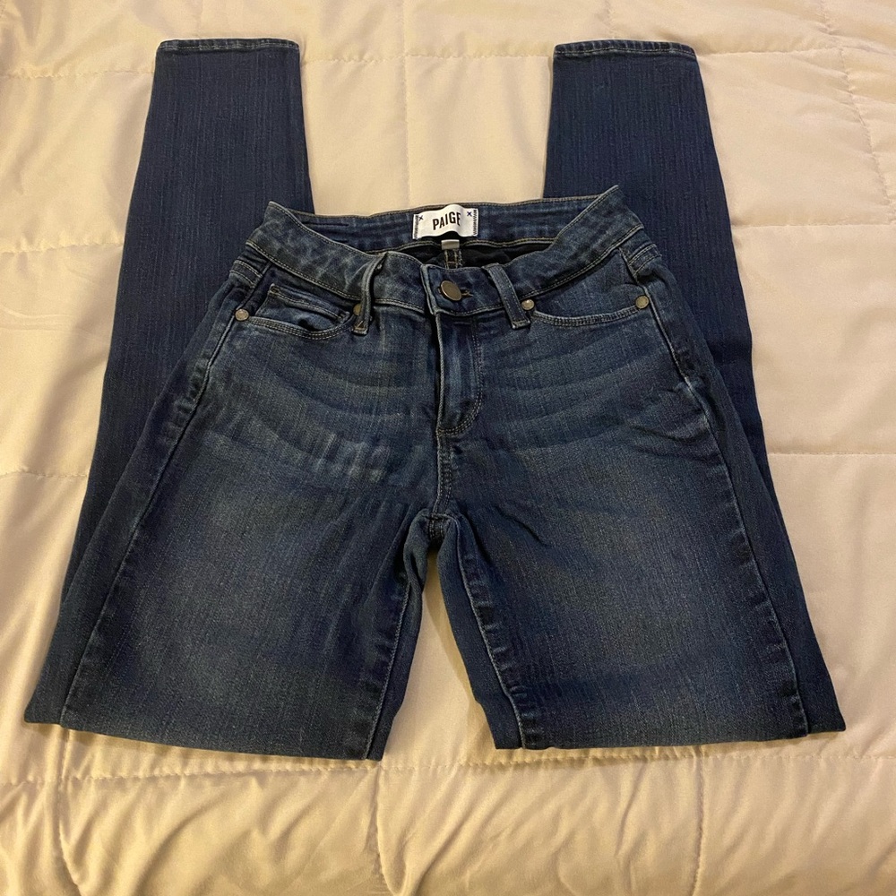 PAIGE Dark Wash Verdugo Ankle Jeans - Size 24